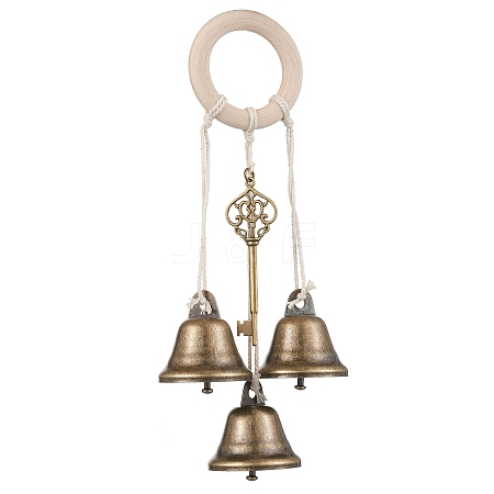 Iron Bell Pendant Decoration HJEW-JM02479-1