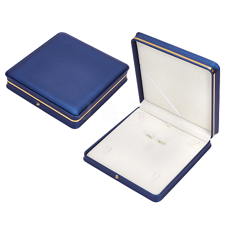 Imitation Leather Pure Color Flip-open Gift Boxes CON-WH0095-238A-03-1