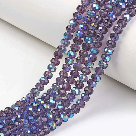 Electroplate Glass Beads Strands EGLA-A044-T4mm-L15-1