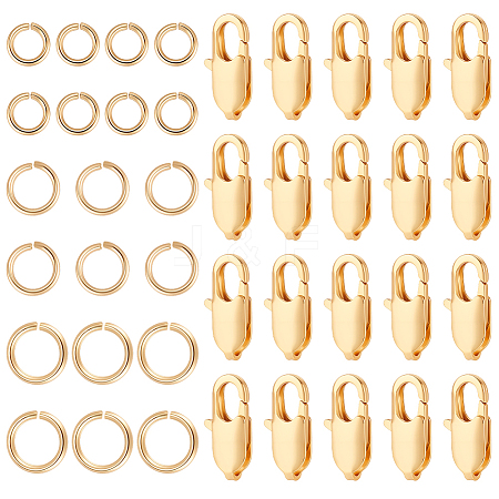 Brass Lobster Claw Clasps KK-BBC0023-50D-1