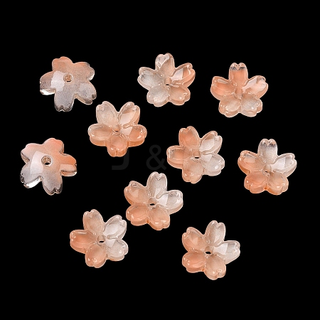 Dyed & Heated Glass Bead Caps GLAA-Z019-03K-1