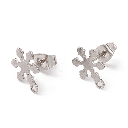 Non-Tarnish 201 Stainless Steel Stud Earring Findings STAS-G266-05P-1