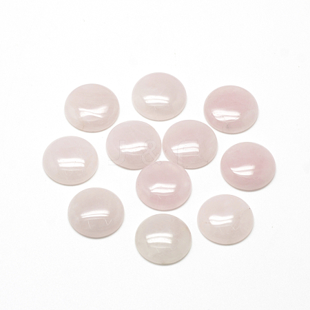 Natural Rose Quartz Cabochons G-R416-12mm-48-1