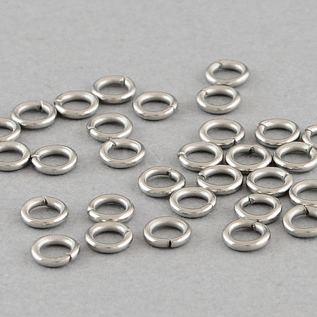 304 Stainless Steel Open Jump Rings X-STAS-Q186-02-5x0.8mm-1