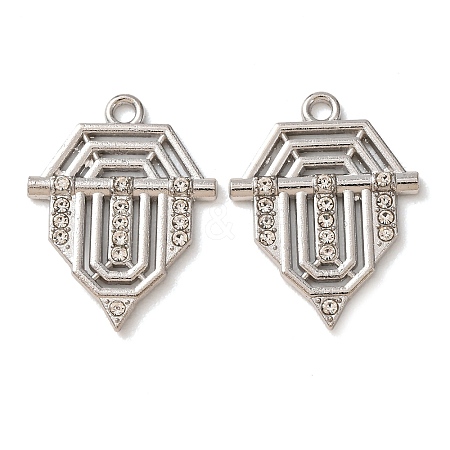 Alloy Rhinestone Pendants RB-CBAA987-01P-1