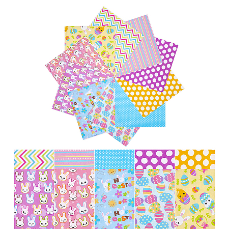 Easter Cotton Fabric DIY-WH0591-404-1