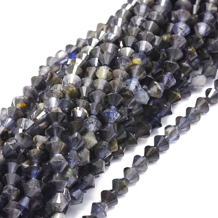 Natural Iolite Beads Strands G-E569-D01-1