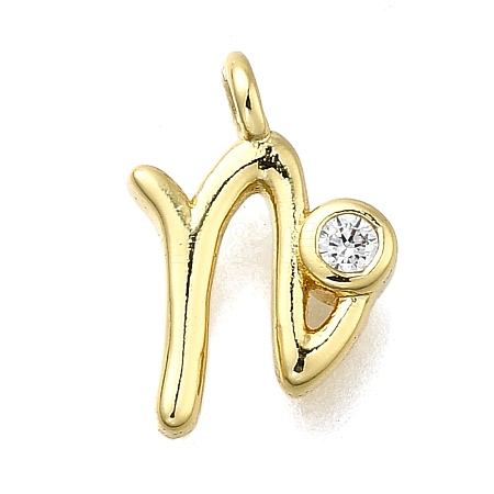 Brass Micro Pave Cubic Zirconia Pendants KK-B132-12G-N-1