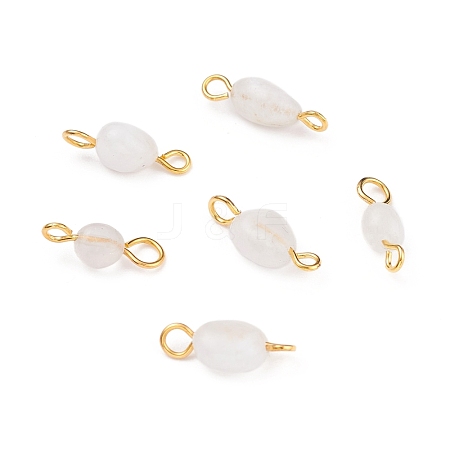Natural White Moonstone Links Connectors PALLOY-JF01073-02-1