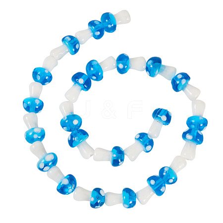 1Strand Handmade Lampwork Beads Strands LAMP-TA0001-84K-1