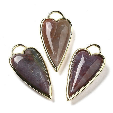 Natural Indian Agate Pendants G-K347-01G-06-1