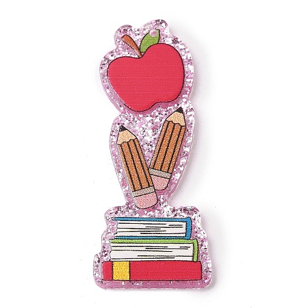 Teachers' Day Printed Opaque Acrylic Pendants FIND-D283-10G-1