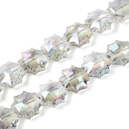 Electroplate Transparent Glass Beads EGLA-H112-04HP-02-1