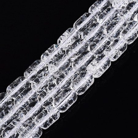 Transparent Crackle Glass Beads Strands GLAA-NH0001-04-A02-1