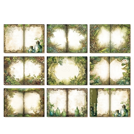 40Pcs 8 Styles Forest Scrapbooking Paper Pads PW-WG56939-05-1