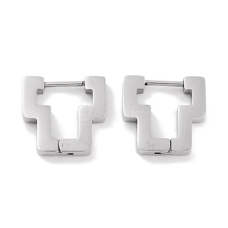 Tarnish Resistant 304 Stainless Steel Huggie Hoop Earrings for Women EJEW-C096-17P-1