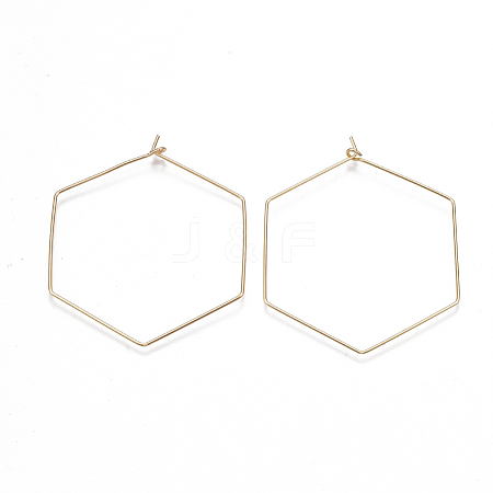 Brass Earring Hooks X-KK-T038-424B-G-1