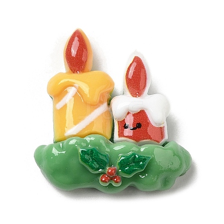 Christmas Theme Opaque Resin Cabochons LS-RESI-E043-01E-1