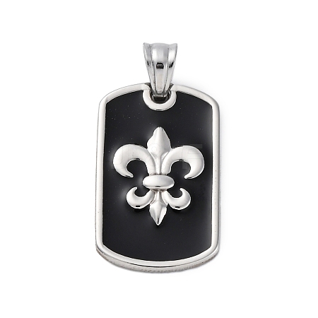 304 Stainless Steel Enamel Pendants STAS-U043-06B-P-1