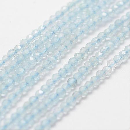 Natural Aquamarine Bead Strands G-P270-2mm-15-1