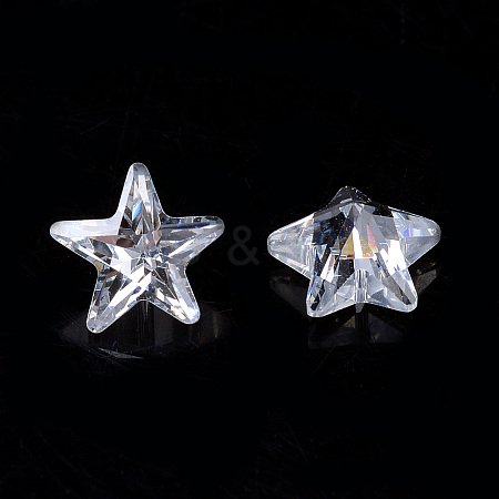 Cubic Zirconia Pointed Back Cabochons ZIRC-S059-7x7mm-001-1