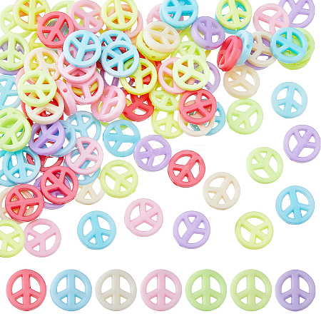 Opaque Acrylic Beads SACR-FH0001-14A-1