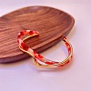 Wave Acrylic & CCB Plastic Cuff Bangles for Women FS-WGC603E-05-1