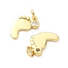 Brass Pave Cubic Zirconia Pendants KK-Z120-51G-2