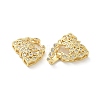 Brass Micro Pave Clear Cubic Zirconia Fold Over Clasps LS-KK-Z083-04G-2