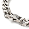 Non-Tarnish 201 Stainless Steel Curb Chain Bracelet Hand Polished for Men Women BJEW-H550-06C-P-3