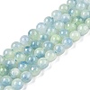 Dyed Natural White Jade Beads Strands G-T138-6mm-210-23-4
