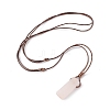 Natural Mixed Gemstone Nugget Pendant Necklace with Waxed Cord for Women NJEW-F306-01-3