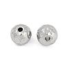 Anti-Tarnish Textured 316 Surgical Stainless Steel Beads STAS-M106-01E-P-3