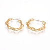 Semicircular Brass Stud Earrings EJEW-E196-14MG-2