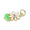 Brass Micro Pave Cubic Zirconia Charms KK-K368-04B-G-2