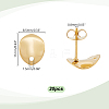 20Pcs 304 Stainless Steel Stud Earring Findings STAS-UN0059-04-3