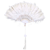 Plastic & Feather Fan Staves Design AJEW-WH20064-47B-6