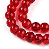 Baking Paint Transparent Glass Beads Strands DGLA-N006-6mm-10-3