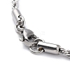304 Stainless Steel Rope Chain Necklaces NJEW-I245-01A-P-3
