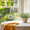 1Pc Glass Flower Hanging Ornaments HJEW-LP0002-65E-3