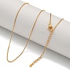 Brass Box Chain Necklaces for Women NJEW-U011-02G-1