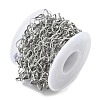 304 Stainless Steel Heart Link Chains CHS-P024-08P-3