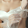 Satin Lace Bridal Short Gloves AJEW-WH0473-10-6