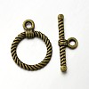 Tibetan Style Alloy Ring Toggle Clasps PALLOY-N0112-01AB-1