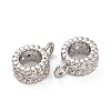 Brass Micro Pave Cubic Zirconia Spacer Beads KK-Z084-04P-2