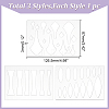 3Pcs 3 Styles Clear Acrylic Drawing Stencils AJEW-HY0001-77A-2