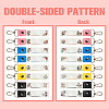 PU Leather & Cotton Name Marker Keychain AJEW-WH0514-036-3