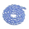 Opaque Solid Color Electroplate Glass Beads Strands EGLA-N013-J4mm-B06-2