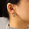304 Stainless Steel Pave Cubic Zirconia Stud Earrings WG6D4D2-03-2