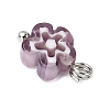 Handmade Millefiori Glass Charms PALLOY-JF04572-02-5